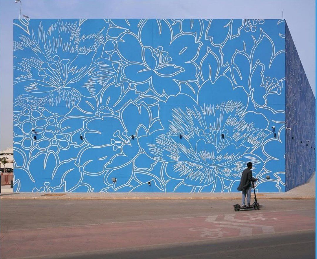 Michael Lin transforms the façade of the Saudi Arabia Museum of Contemporary Art into an artistic canvas