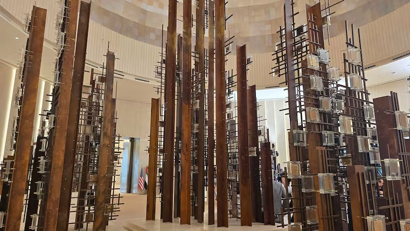 Zeinab Alhashemi’s Installation Greets Trump at Zayed Airport