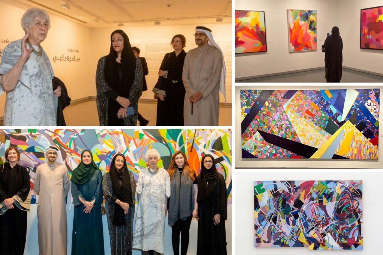 Nawar Al Qasimi Opens Samia Halaby new exhibition at Sharjah Art Museum