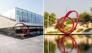 Discover "Inner Tube" by John Clement in the Sculpture Garden at the Bassam Freiha Art Foundation