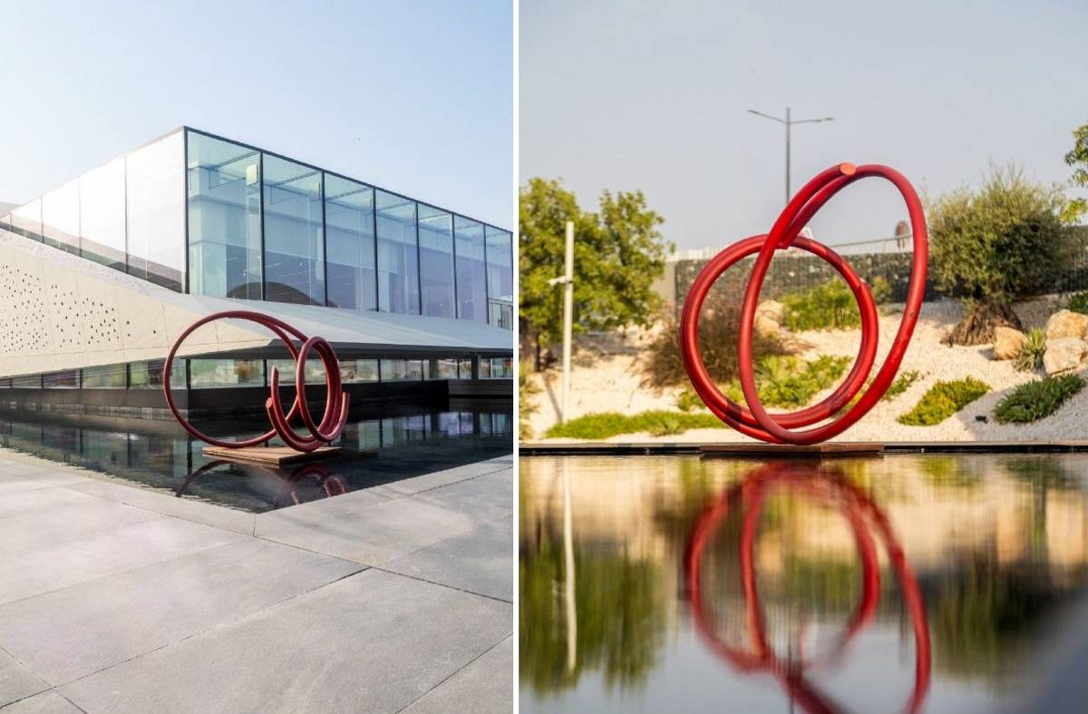 Discover "Inner Tube" by John Clement in the Sculpture Garden at the Bassam Freiha Art Foundation