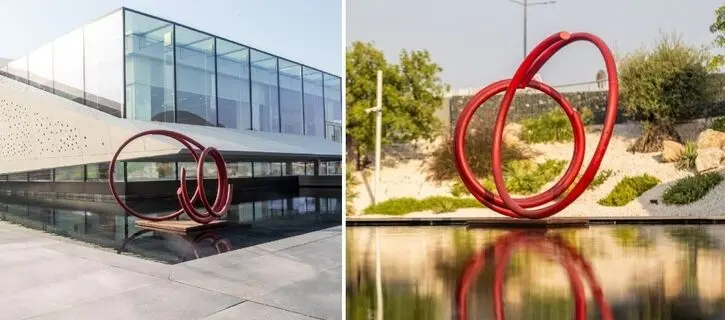 Discover "Inner Tube" by John Clement in the Sculpture Garden at the Bassam Freiha Art Foundation