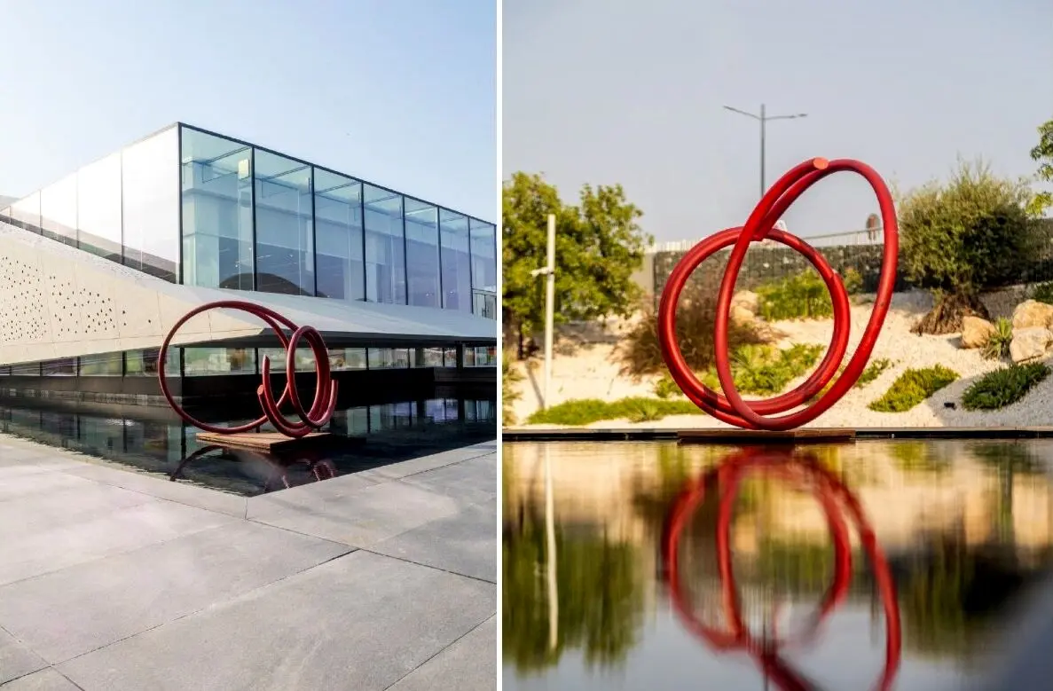 Discover "Inner Tube" by John Clement in the Sculpture Garden at the Bassam Freiha Art Foundation