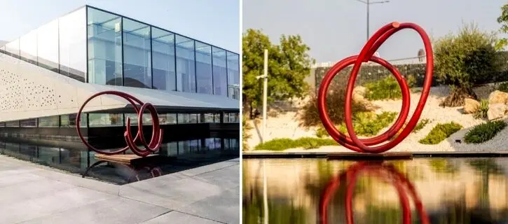 Discover "Inner Tube" by John Clement in the Sculpture Garden at the Bassam Freiha Art Foundation