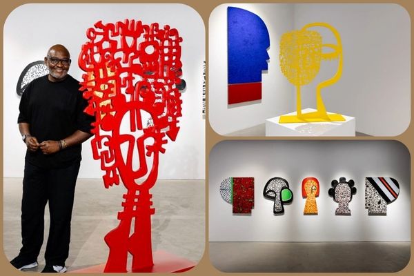 Photos: Victor Ekpuk’s exhibition “INTERwoven TEXTures” at Efie Gallery