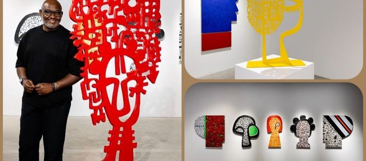 Photos: Victor Ekpuk’s exhibition “INTERwoven TEXTures” at Efie Gallery