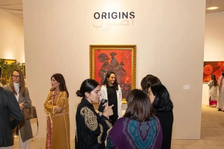 Which works will be offered at the first international auction in Saudi Arabia?