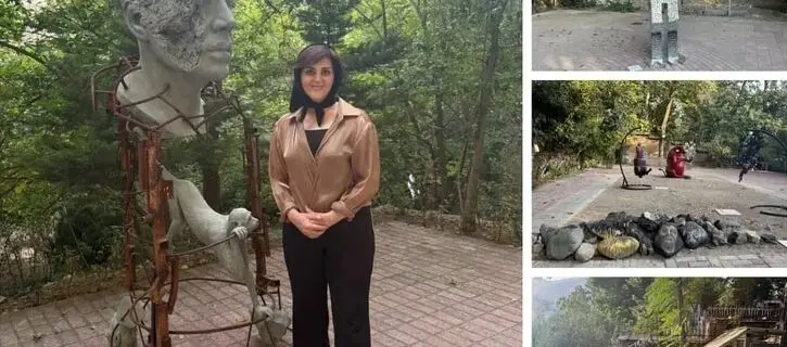 Zohreh Mehraban curates a MAAD Gallery exhibition, 'Unto Human,' featuring 22 artists at Bagh-e Sizdah Chenar, amid Tehran's summer heat