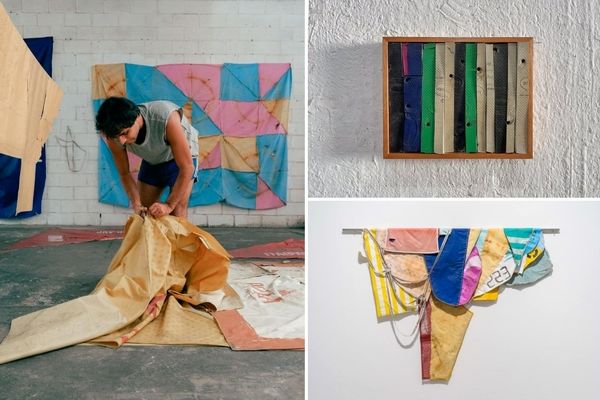 'Marina' exhibition by Zé Tepedino, featuring a work by Hassan Sharif at Gallery Isabelle