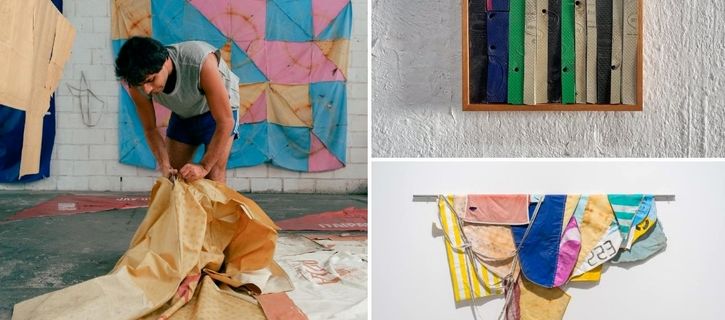 'Marina' exhibition by Zé Tepedino, featuring a work by Hassan Sharif at Gallery Isabelle