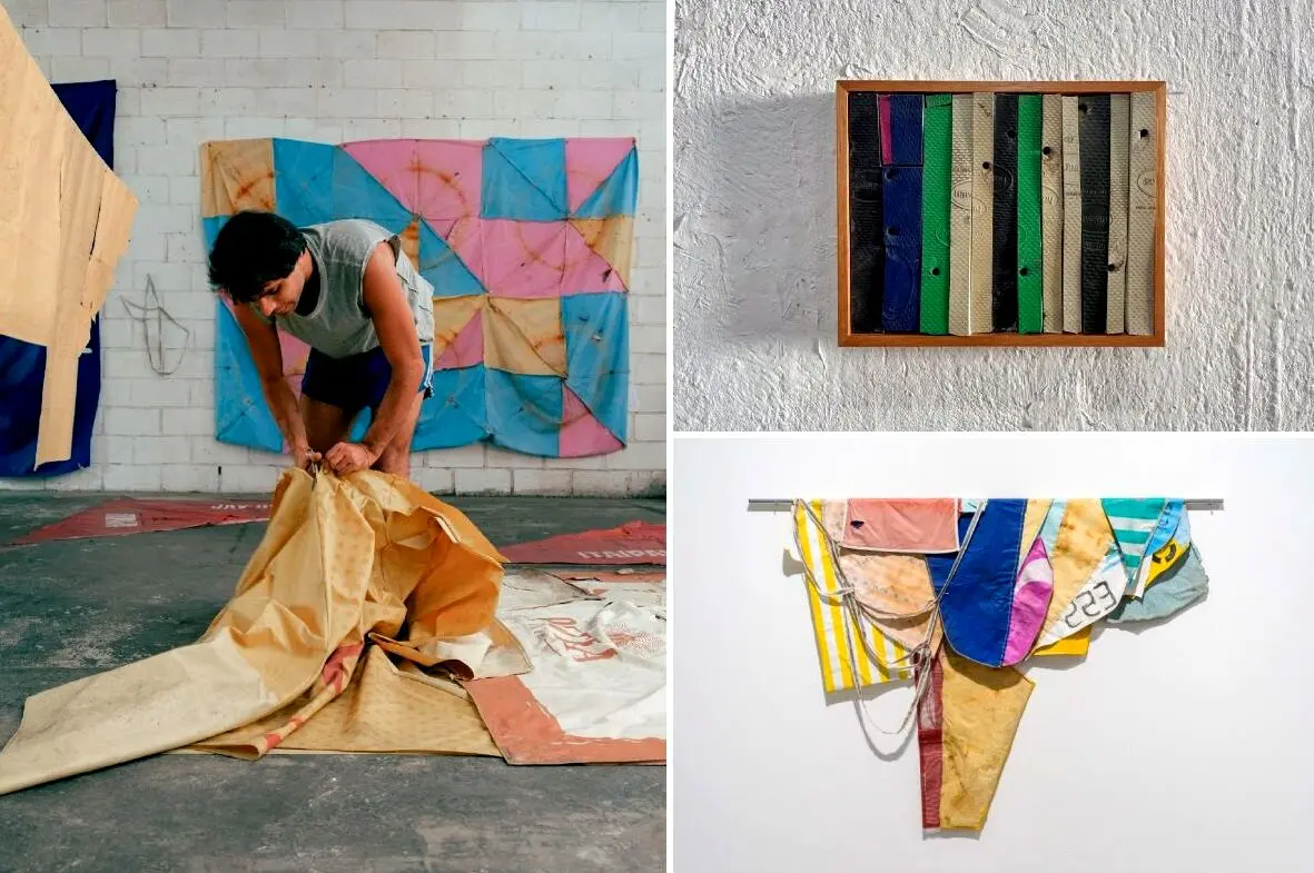 'Marina' exhibition by Zé Tepedino, featuring a work by Hassan Sharif at Gallery Isabelle