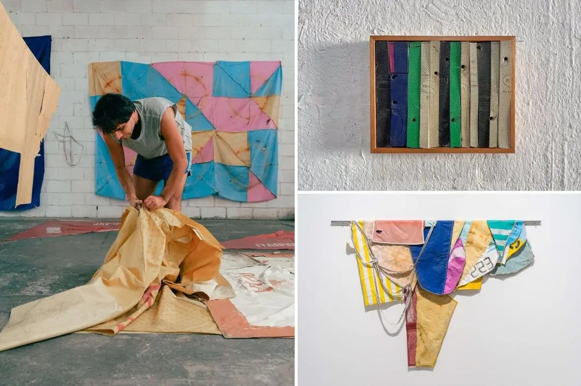 'Marina' exhibition by Zé Tepedino, featuring a work by Hassan Sharif at Gallery Isabelle