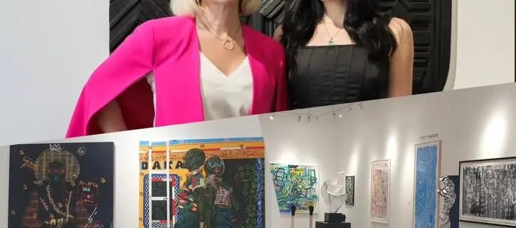 Duo Exhibition with two curators at firetti Contemporary gallery Dubai / Mara Firetti and Celine Azem curated Roots and Reflections and An Odyssey Of Identity 