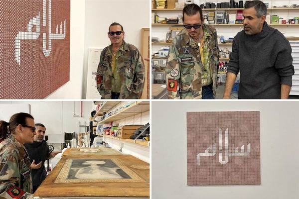 Johnny Depp was attracted to Ahmed Mater's "Peace" artwork
