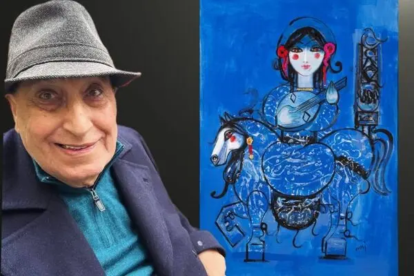 Nasser Ovissi’s Blue Voyage: Woman, Horse, and Music in the Realm of Imagination — Raha Gallery Collection