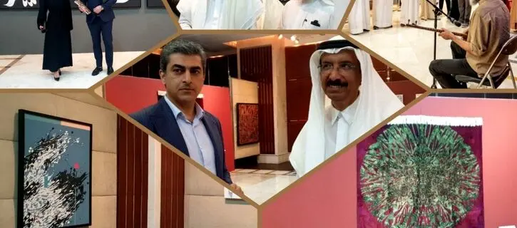 See: 23 artists with Old Bridge Gallery at Al Owais Cultural Foundation |  Mohammed Ahmed Al Murr visited "Colored Letters" Exhibition 