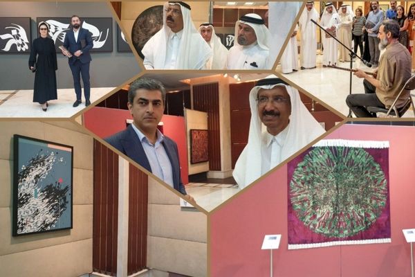 See: 23 artists with Old Bridge Gallery at Al Owais Cultural Foundation |  Mohammed Ahmed Al Murr visited "Colored Letters" Exhibition 