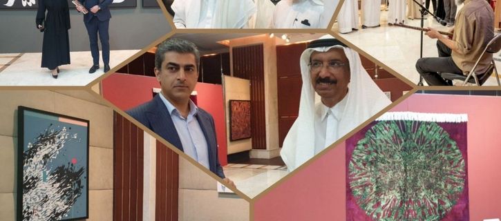 See: 23 artists with Old Bridge Gallery at Al Owais Cultural Foundation |  Mohammed Ahmed Al Murr visited "Colored Letters" Exhibition 