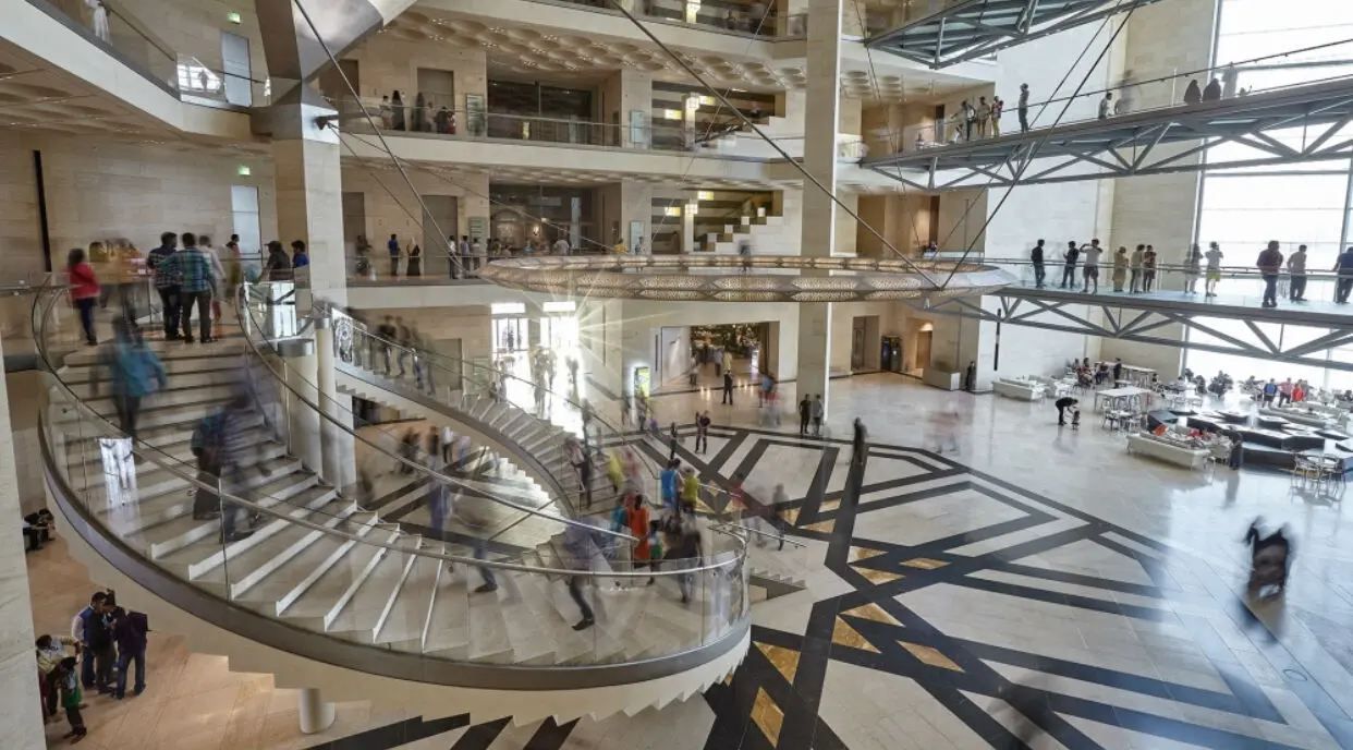 Thematic Introduction 18 galleries of Qatar Museum of Islamic Art / By Taxi Or Free Buses Go To MIA 