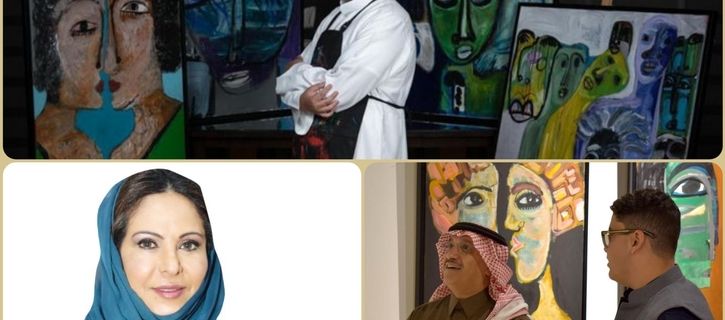Saudi Picasso with 50 abstract paintings at Ahlam Gallery