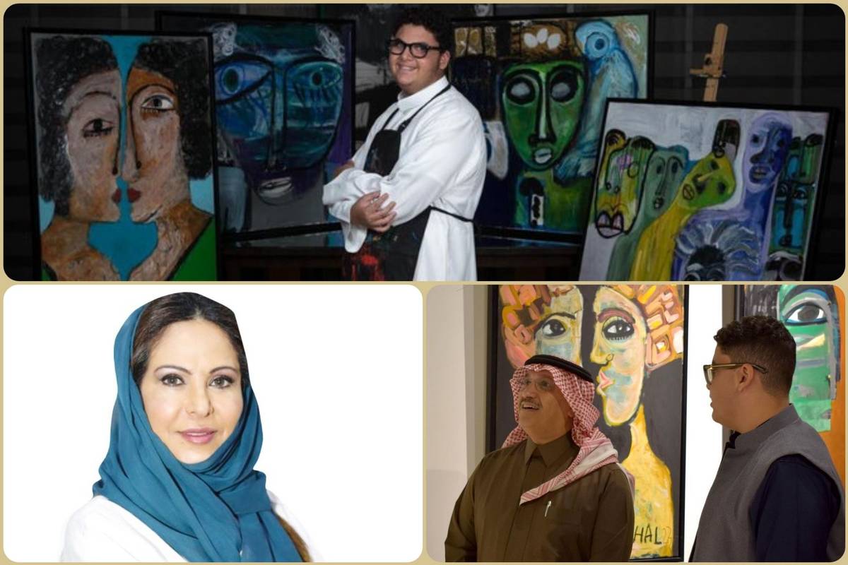 Saudi Picasso with 50 abstract paintings at Ahlam Gallery