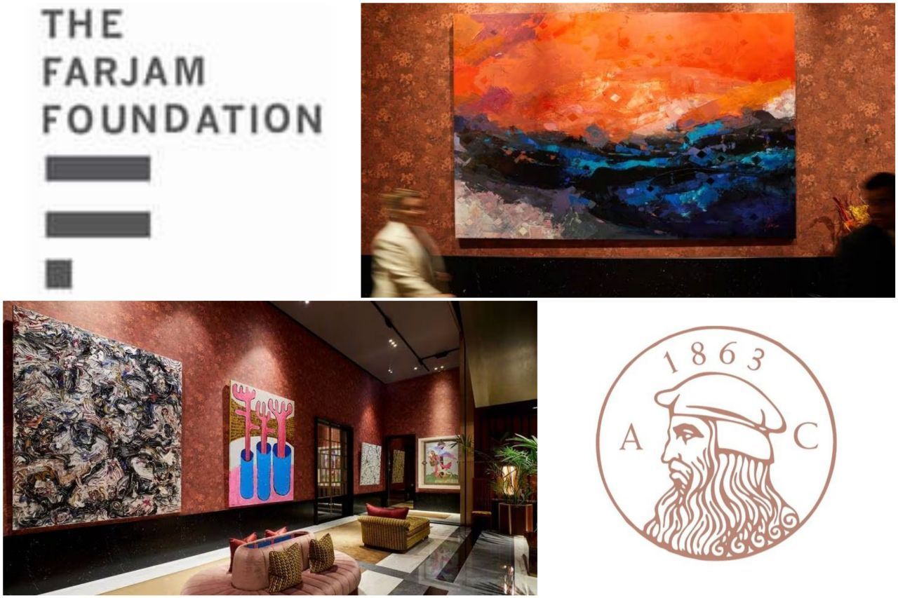 The Farjam Foundation with the renowned Middle Eastern artists at The Arts Club Dubai