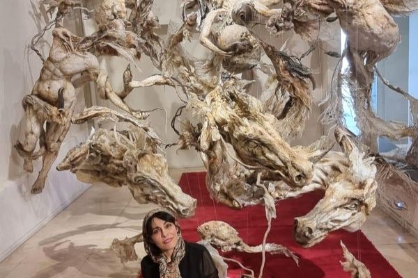 Bundahishn by Elham Fallahi 82 Sculptures in a Mythical Suspended Installation at Raha Gallery Collection