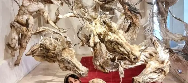Bundahishn by Elham Fallahi 82 Sculptures in a Mythical Suspended Installation at Raha Gallery Collection