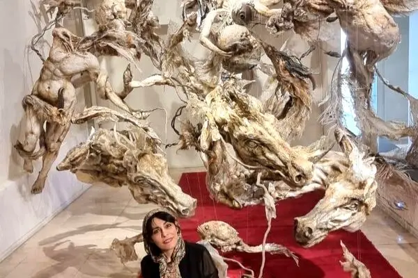 Bundahishn by Elham Fallahi 82 Sculptures in a Mythical Suspended Installation at Raha Gallery Collection