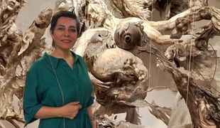 Ahura Mazda in Bundahishn by Elham Fallahi: A Symbolic Birth from Recycled Materials in the Raha Gallery Collection