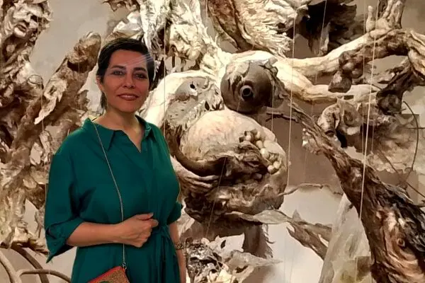Ahura Mazda in Bundahishn by Elham Fallahi: A Symbolic Birth from Recycled Materials in the Raha Gallery Collection