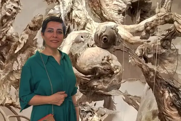 Ahura Mazda in Bundahishn by Elham Fallahi: A Symbolic Birth from Recycled Materials in the Raha Gallery Collection