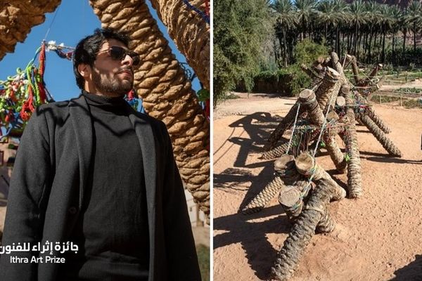 The Ithra Art Prize-winning artwork “Palms in Eternal Embrace” by Obaid Alsafi was unveiled at AlUla Arts Festival