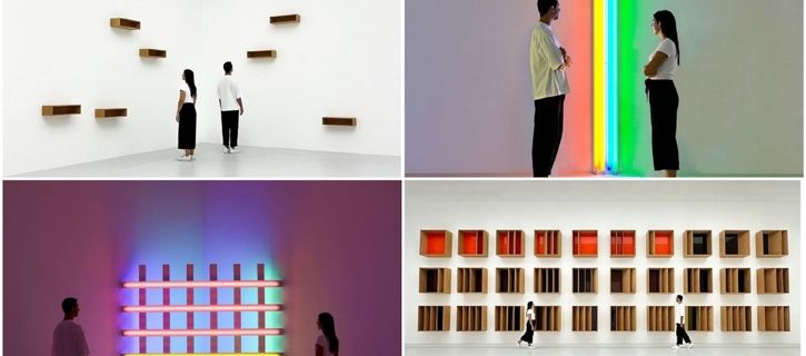 Dan Flavin and Donald Judd exhibition at QM Gallery Al Riwaq in collaboration with Qatar Museums and LACMA