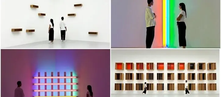 Dan Flavin and Donald Judd exhibition at QM Gallery Al Riwaq in collaboration with Qatar Museums and LACMA