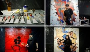 Live Painting Performance at Saless Gallery in Tehran with Vesta Color Support / Photos