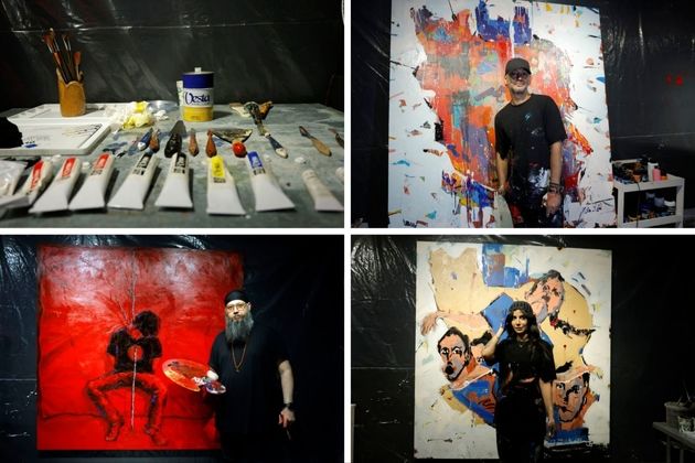 Live Painting Performance at Saless Gallery in Tehran with Vesta Color Support / Photos