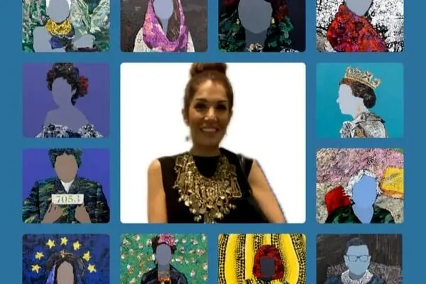 Roshanak Aminelahi with this 13 women in the Ayyam Gallery Dubai / photo 