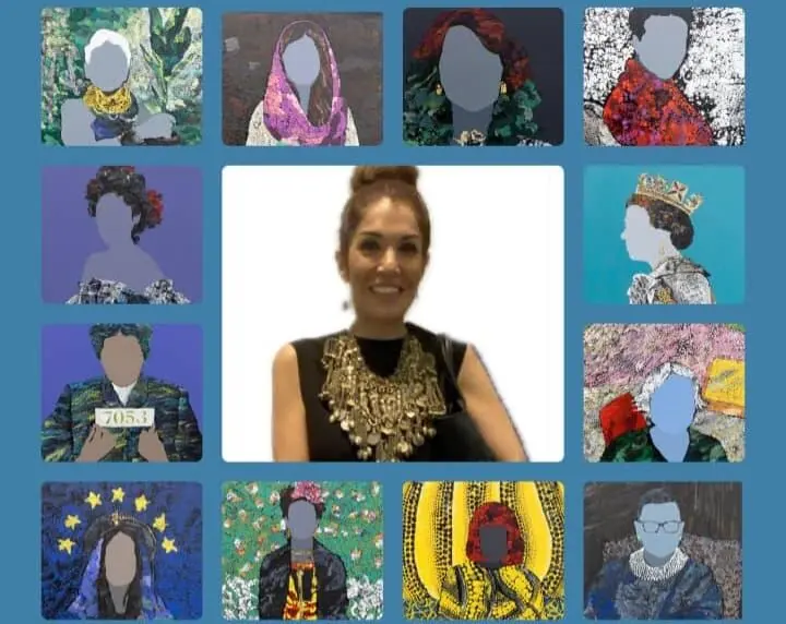 Roshanak Aminelahi with this 13 women in the Ayyam Gallery Dubai / photo 