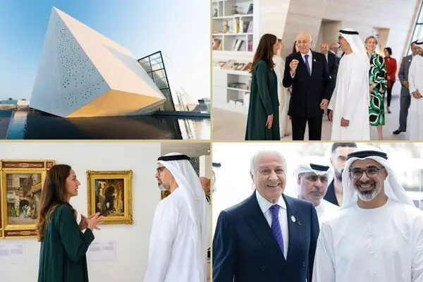 Sheikh Khaled bin Mohamed bin Zayed visits Bassam Freiha Art Foundation