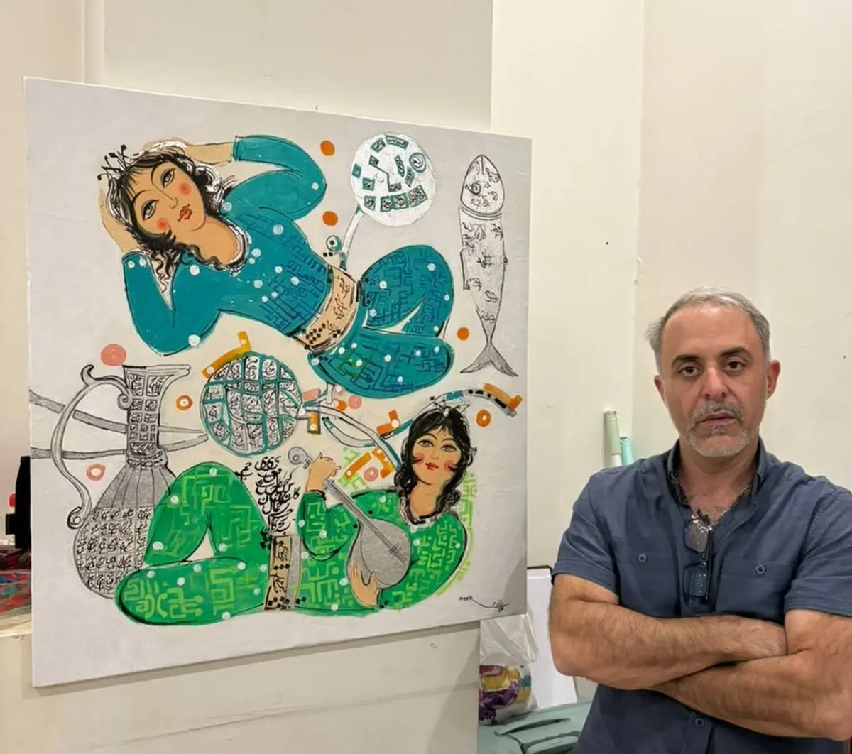 Mehrdad Fallah: An Aesthetic Re-reading of Painting, from Figuration and Line to Cultural Memory