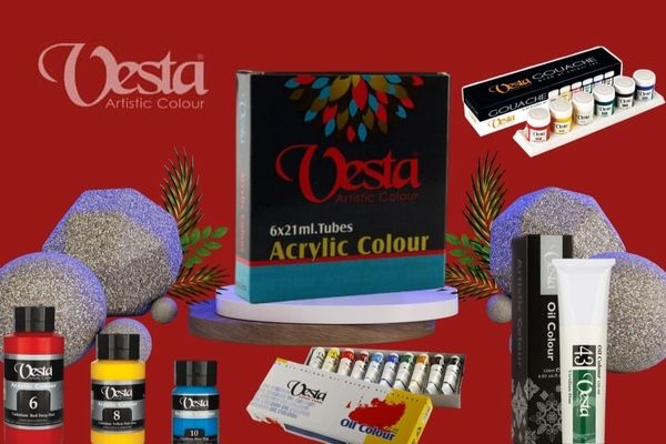 Vesta Color and 353 Well-liked Items/ From Oil Color to Acrylic, Gouache, Solvents, and Vesta Palette