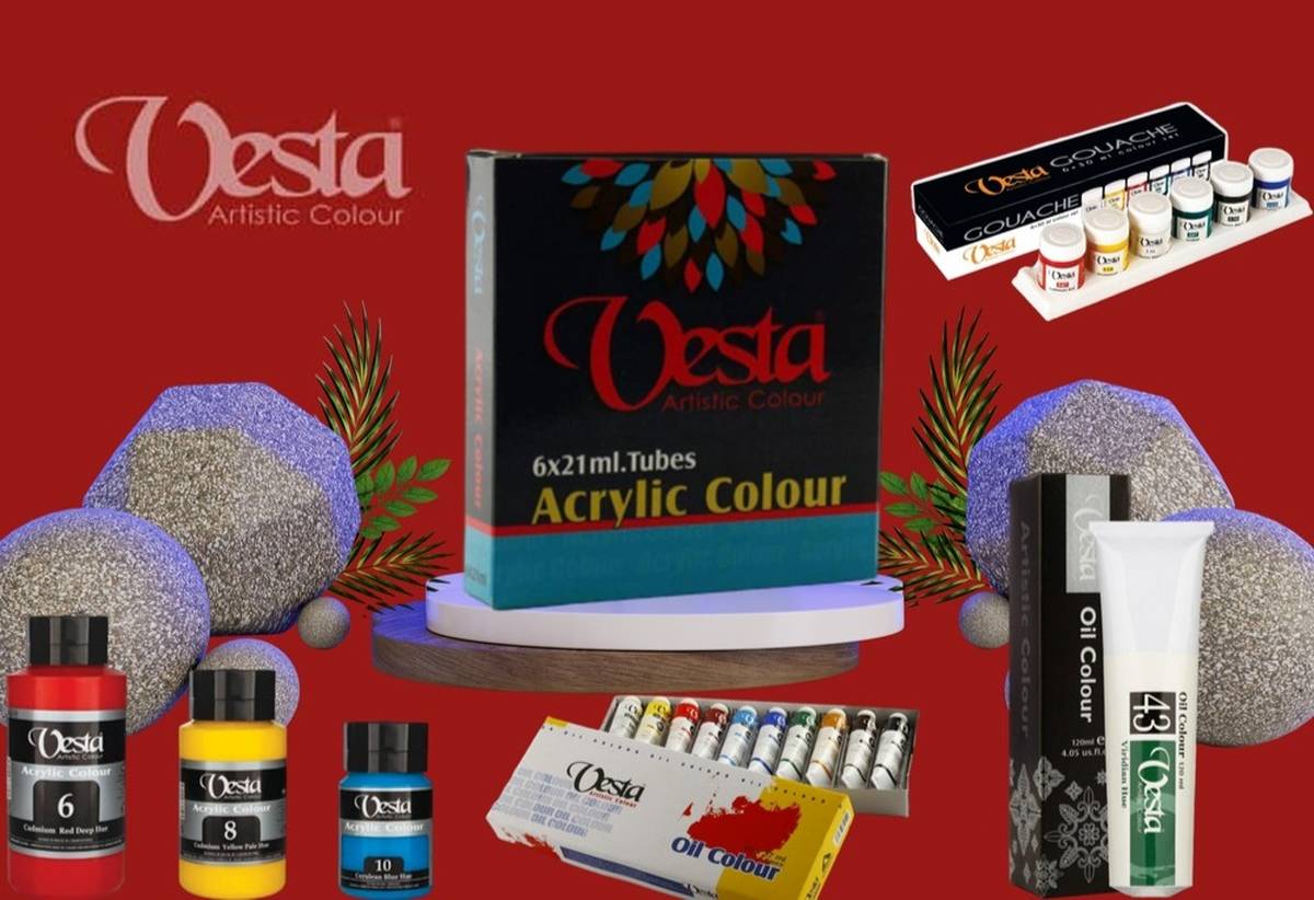Vesta Color and 353 Well-liked Items/ From Oil Color to Acrylic, Gouache, Solvents, and Vesta Palette