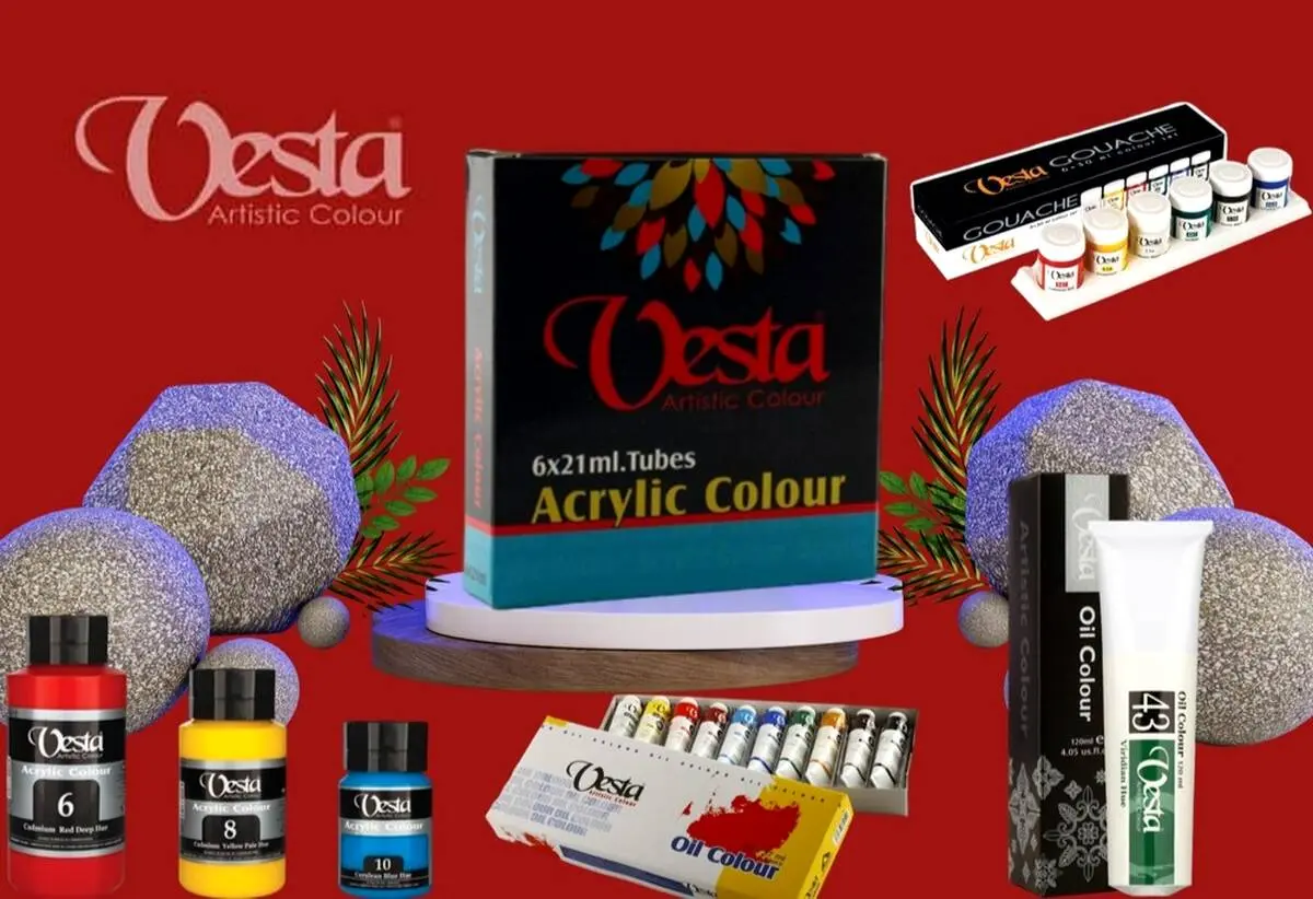 Vesta Color and 353 Well-liked Items/ From Oil Color to Acrylic, Gouache, Solvents, and Vesta Palette