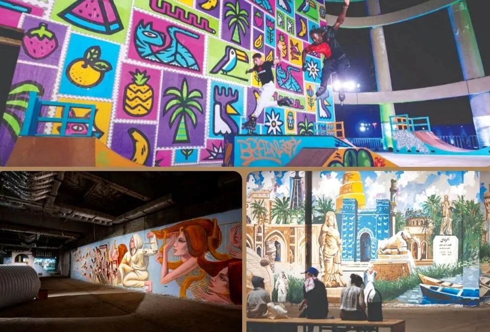 Riadh Street Art Festival started with the works of more than 30 artists