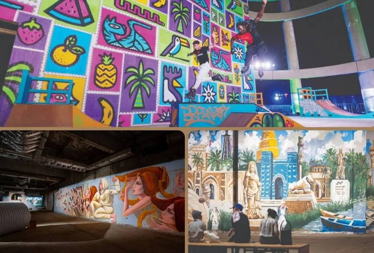Riadh Street Art Festival started with the works of more than 30 artists