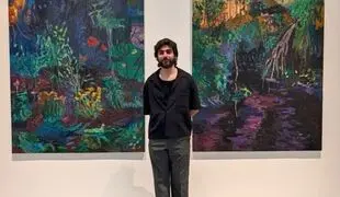 Allusive Veil exhibition by Hisham Sharif is on view at Ayyam Gallery