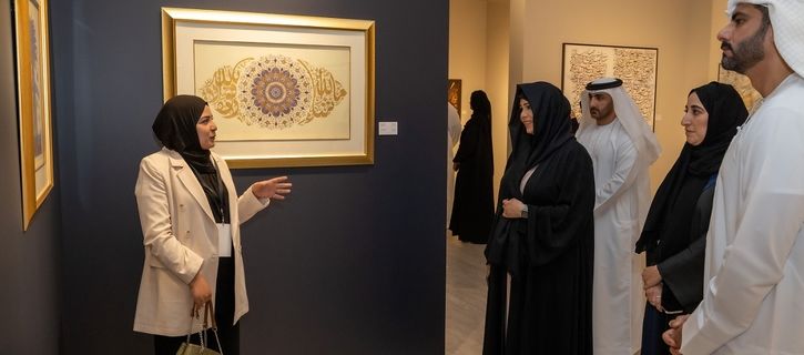 Dubai Calligraphy Biennale was opened with Sheikha Latifa and Sheikh Hamdan | Video