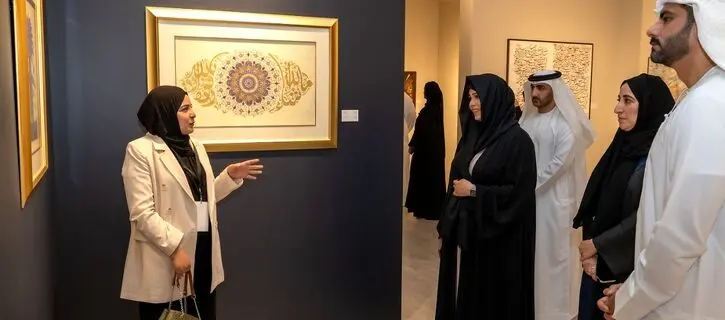 Dubai Calligraphy Biennale was opened with Sheikha Latifa and Sheikh Hamdan | Video