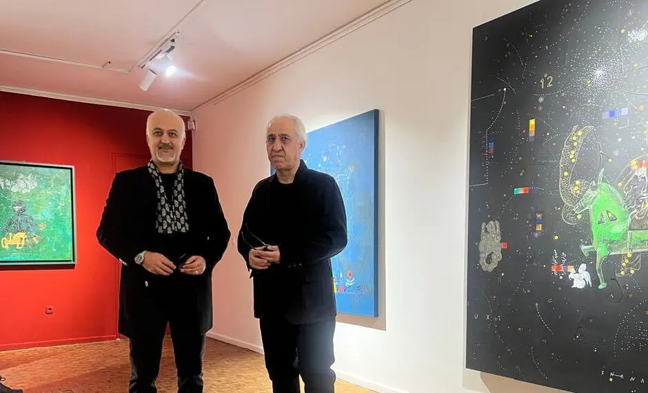 Hamidreza Shafiei and the Paintings of Jamshid HaghighatShenas at Cama Gallery, Tehran / Photos